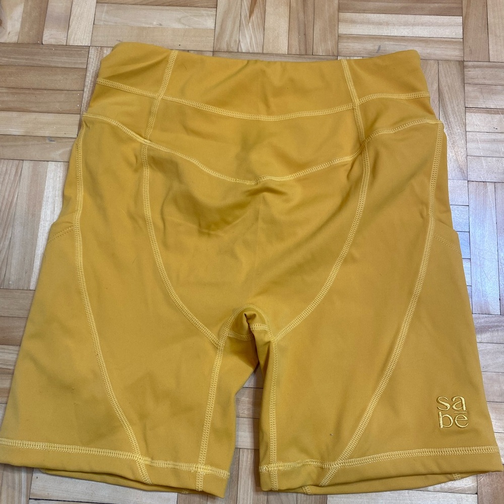 Sabe Yellow Biker Shorts